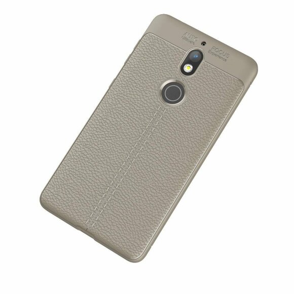 Чехол-накладка Litchi Grain для Nokia 7 (серый)