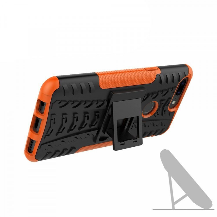 Чехол Hybrid Armor для OnePlus 5T (черный + оранжевый)