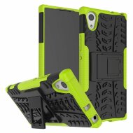 Чехол Hybrid Armor для Sony Xperia XA1 (черный + зеленый)