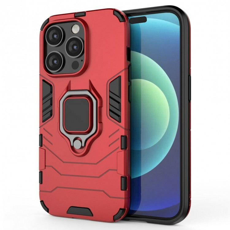 Чехол Armor Ring Holder для iPhone 14 Pro (красный)