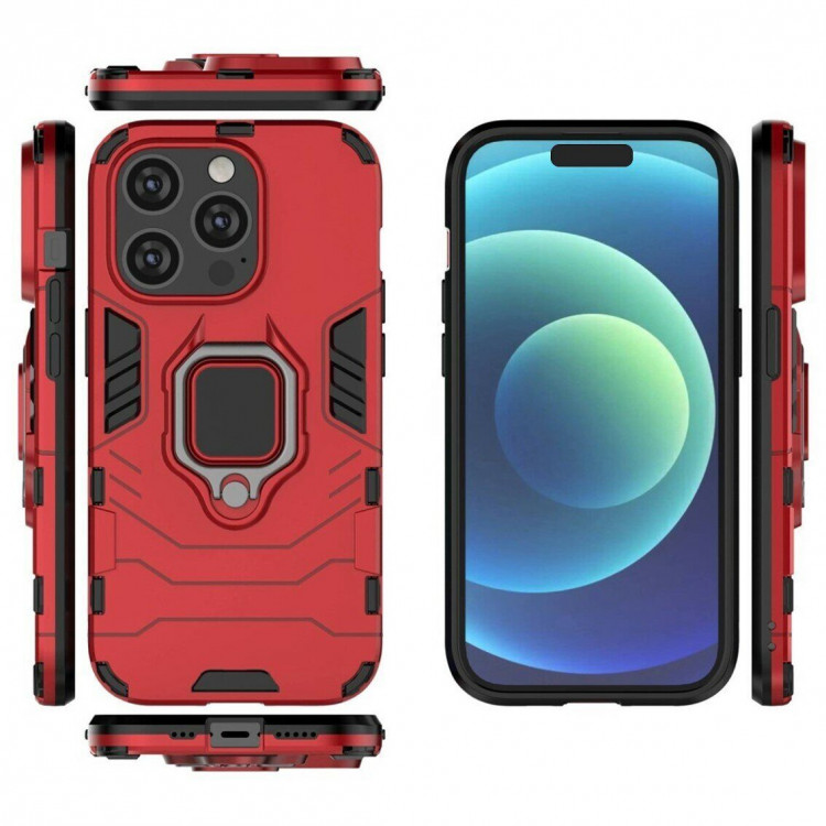 Чехол Armor Ring Holder для iPhone 14 Pro (красный)