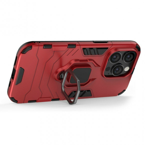 Чехол Armor Ring Holder для iPhone 14 Pro (красный) Чехол Armor Ring Holder для iPhone 14 Pro (красный)