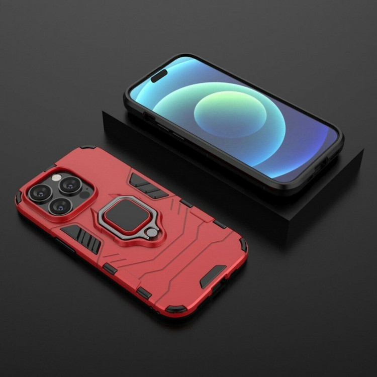 Чехол Armor Ring Holder для iPhone 14 Pro (красный)