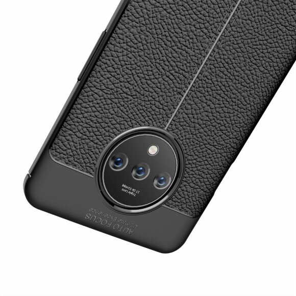 Чехол-накладка Litchi Grain для OnePlus 7T (черный)