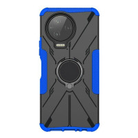 Чехол Armor Shockproof Ring Holder для Infinix NOTE 12 PRO (черный + голубой)