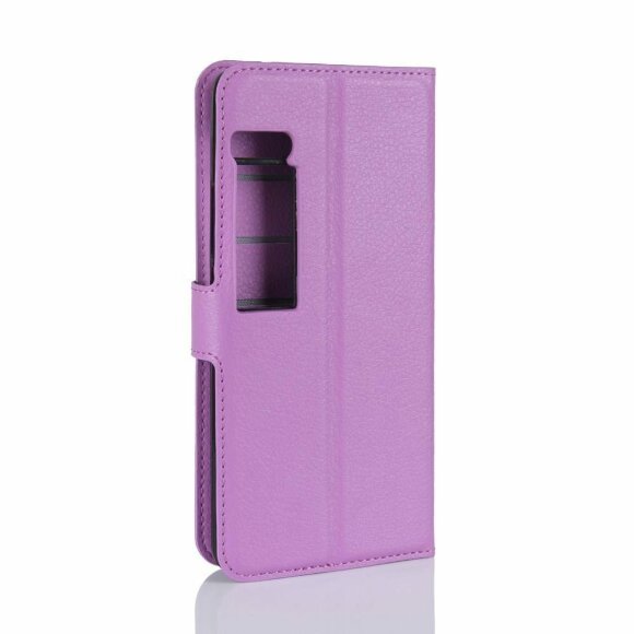 Чехол с визитницей для Meizu Pro 7 Plus (фиолетовый)