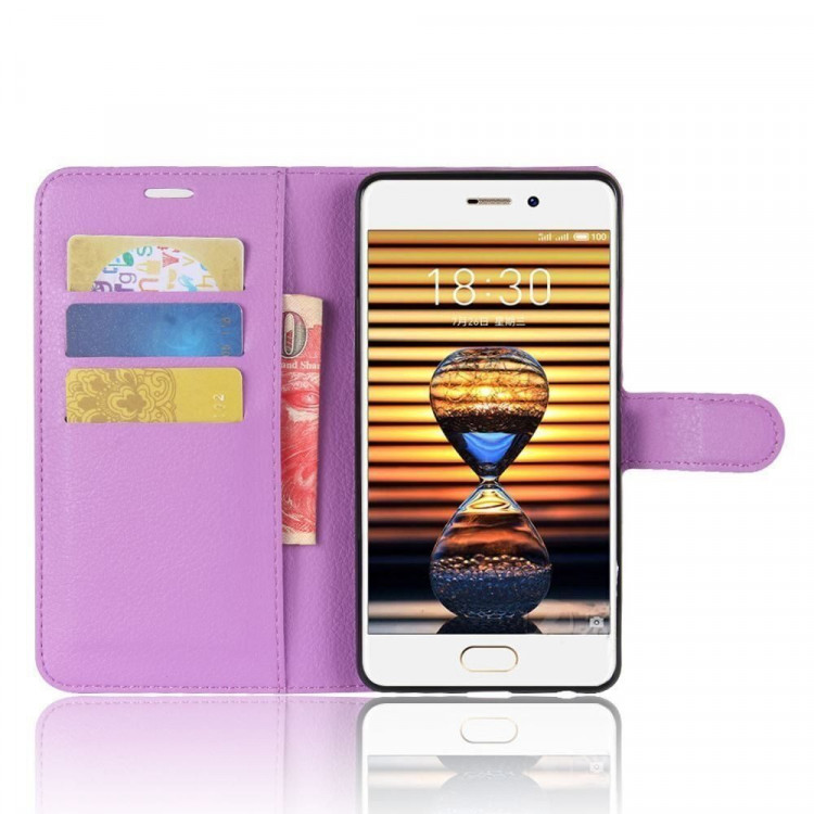 Чехол с визитницей для Meizu Pro 7 Plus (фиолетовый)