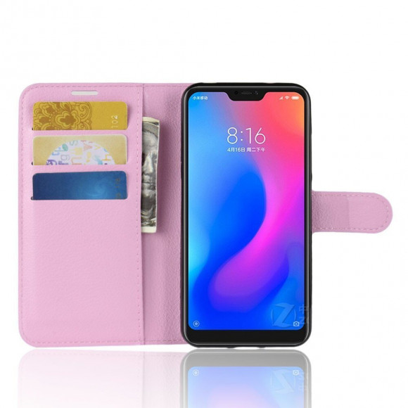 Чехол с визитницей для Xiaomi Redmi 6 Pro / Mi A2 Lite (розовый)