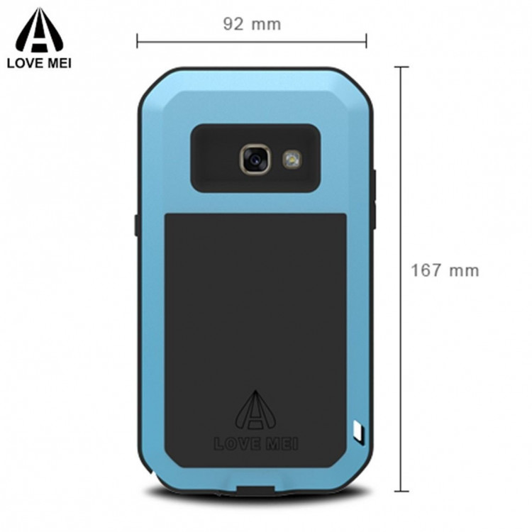 Гибридный чехол LOVE MEI для Samsung Galaxy A5 (2017) SM-A520F (серебряный)