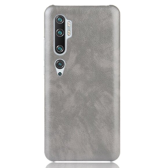 Кожаная накладка-чехол для Xiaomi Mi Note 10 / Mi Note 10 Pro / Mi CC9 Pro (серый) Кожаная накладка-чехол для Xiaomi Mi Note 10 / Mi Note 10 Pro / Mi CC9 Pro (серый)