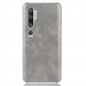 Кожаная накладка-чехол для Xiaomi Mi Note 10 / Mi Note 10 Pro / Mi CC9 Pro (серый)