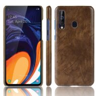 Кожаная накладка-чехол для Samsung Galaxy A60 / Galaxy M40 (коричневый)
