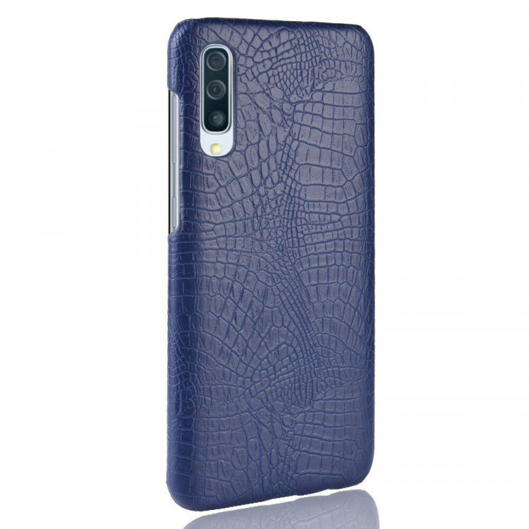 Чехол-накладка Crocodile Texture для Samsung Galaxy A50 / Galaxy A50s / Galaxy A30s (темно-синий)