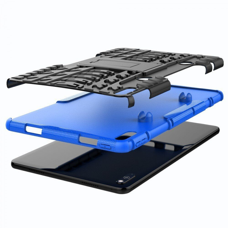 Чехол Hybrid Armor для Huawei MatePad 10.4 (черный + голубой)