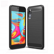 Чехол-накладка Carbon Fibre для Samsung Galaxy A2 Core (черный) Чехол-накладка Carbon Fibre для Samsung Galaxy A2 Core (черный)