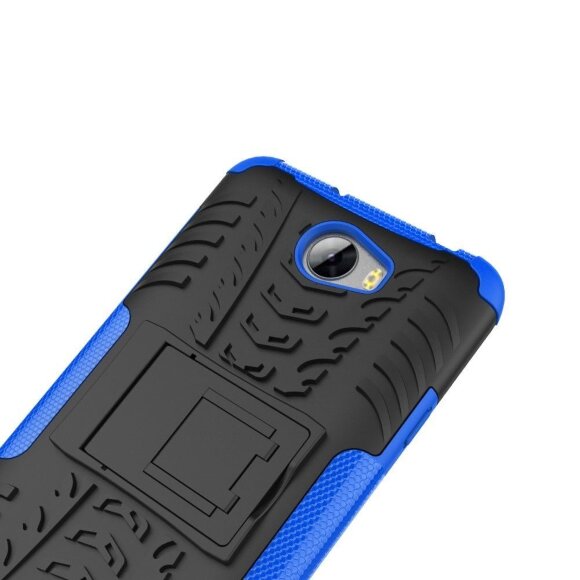 Чехол Hybrid Armor для Huawei Y5 II / Honor 5A (LYO-L21) (черный + голубой)