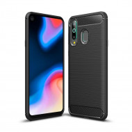 Чехол-накладка Carbon Fibre для Samsung Galaxy A8s (черный)