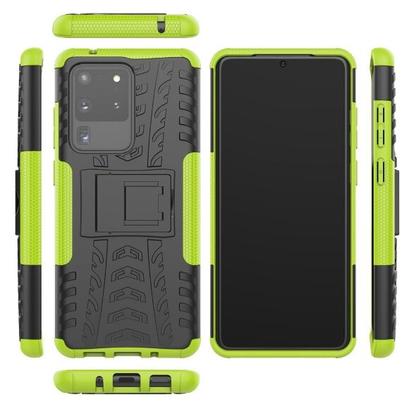 Чехол Hybrid Armor для Samsung Galaxy S20 Ultra (черный + зеленый) Чехол Hybrid Armor для Samsung Galaxy S20 Ultra (черный + зеленый)