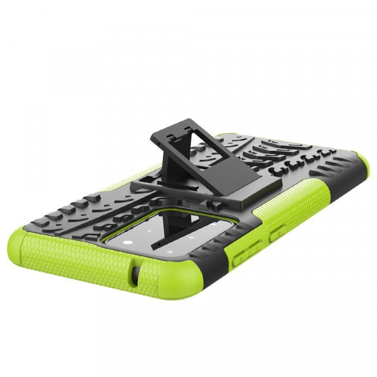 Чехол Hybrid Armor для Samsung Galaxy S20 Ultra (черный + зеленый)