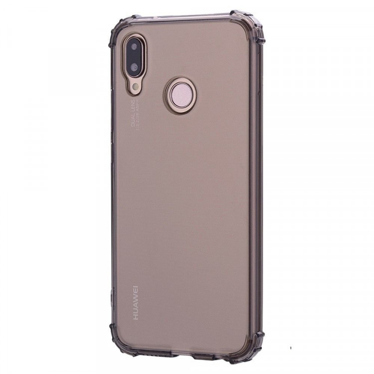 Силиконовый чехол с усиленными бортиками для Huawei P20 Lite / nova 3e (черный)