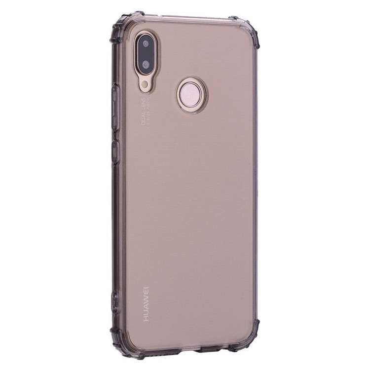 Силиконовый чехол с усиленными бортиками для Huawei P20 Lite / nova 3e (черный)