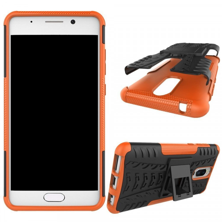 Чехол Hybrid Armor для Huawei Mate 9 Pro (черный + оранжевый)