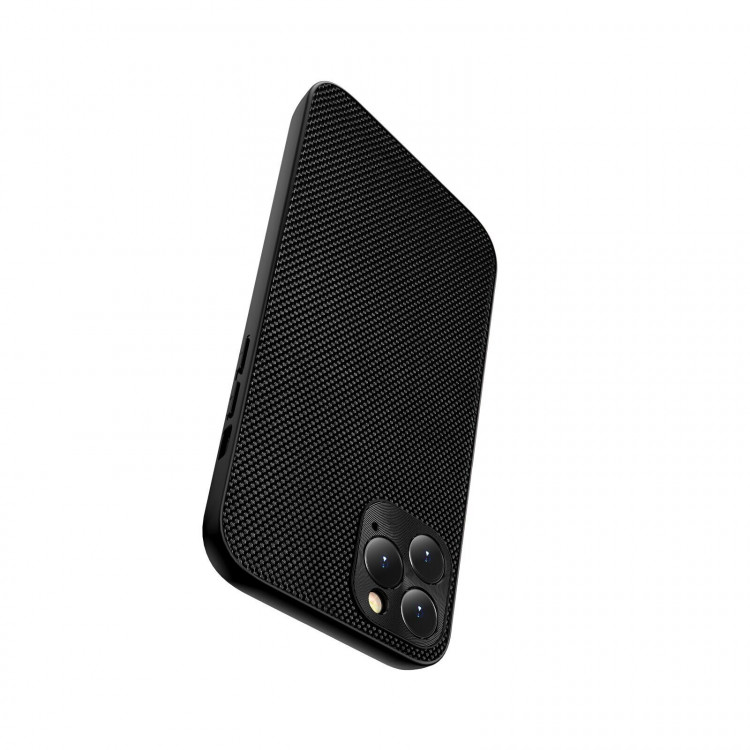 Чехол с текстурой нейлона для iPhone 14 Pro Max (черный)