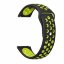 Двухцветный силиконовый ремешок для Samsung Gear Sport / Gear S2 Classic / Galaxy Watch 42мм / Watch Active / Watch 3 (41мм) / Watch4 (черный+зеленый)