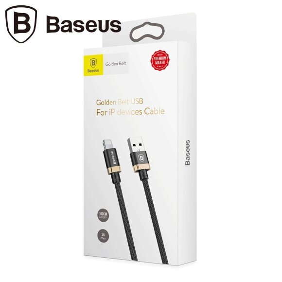 Кабель Baseus USB 3.0 - Lightning - 1м. (черный + золотой)