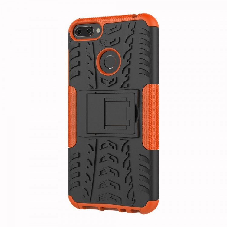 Чехол Hybrid Armor для Huawei Honor 9i / Honor 9N (черный + оранжевый)