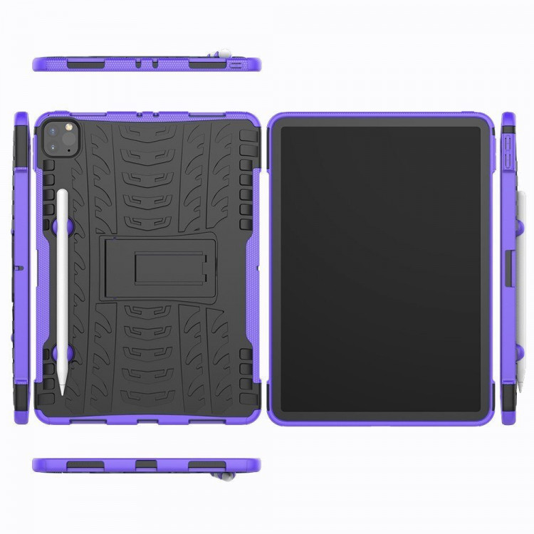 Чехол на iPad Pro 11 (2022, 2021, 2020) (черный + фиолетовый)