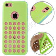 Чехол TPU + пластик с кружками для iPhone 5C (зеленый) Чехол TPU + пластик с кружками для iPhone 5C (зеленый)