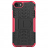 Чехол Hybrid Armor для iPhone 8 / iPhone 7 / iPhone SE (2020) / iPhone SE (2022) (черный + розовый)
