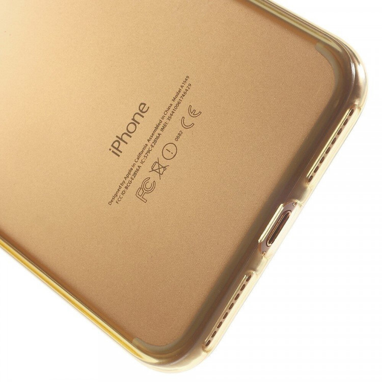 Силиконовый TPU чехол для iPhone 7 Plus / iPhone 8 Plus (золотой)
