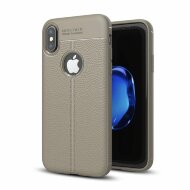 Чехол-накладка Litchi Grain для iPhone X / ХS (серый) Чехол-накладка Litchi Grain для iPhone X / ХS (серый)