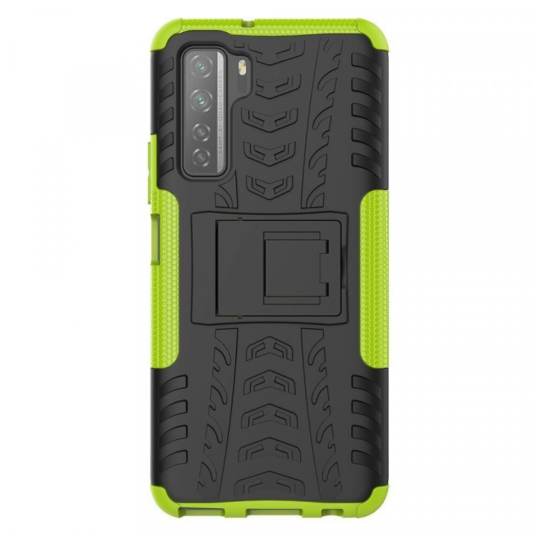 Чехол Hybrid Armor для Honor 30S (CDY-NX9A) (черный + зеленый)