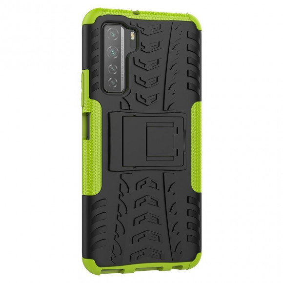Чехол Hybrid Armor для Honor 30S (CDY-NX9A) (черный + зеленый)