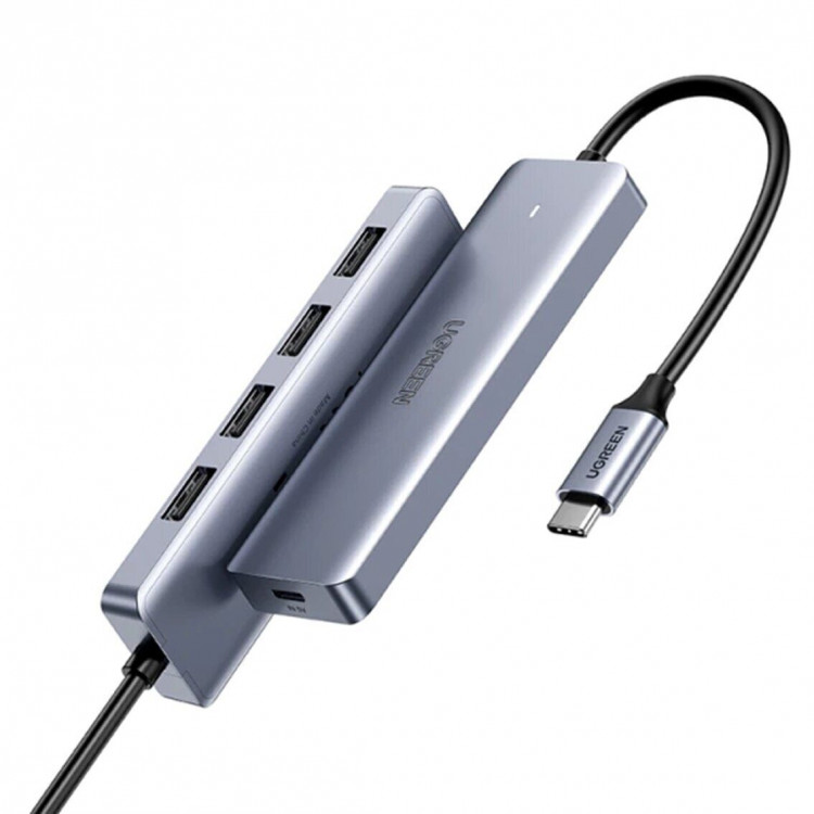 UGREEN. USB-концентратор (хаб) 5 в 1 Type C, 4 x USB 3.0 (ABS Shell 70336)