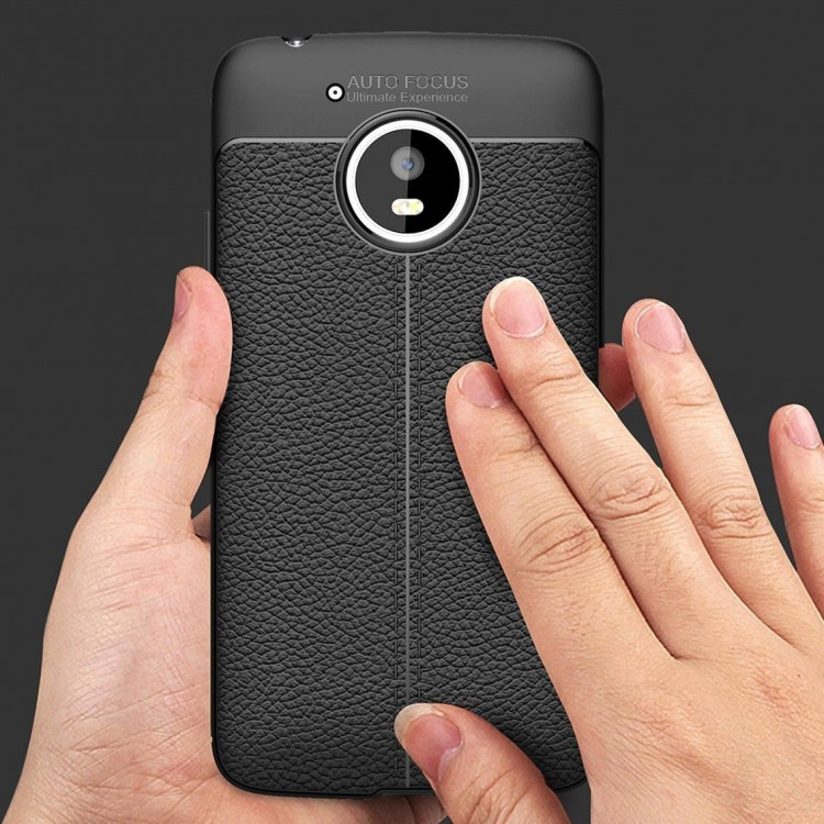 Чехол-накладка Litchi Grain для Motorola Moto G5 (черный)