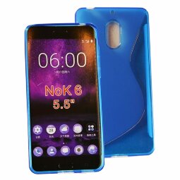 Нескользящий чехол для Nokia 6 (голубой)