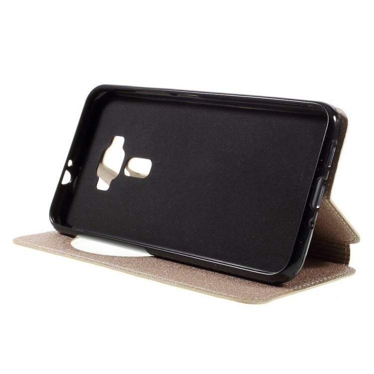 Чехол с окном для ASUS Zenfone 3 ZE552KL (золотой)