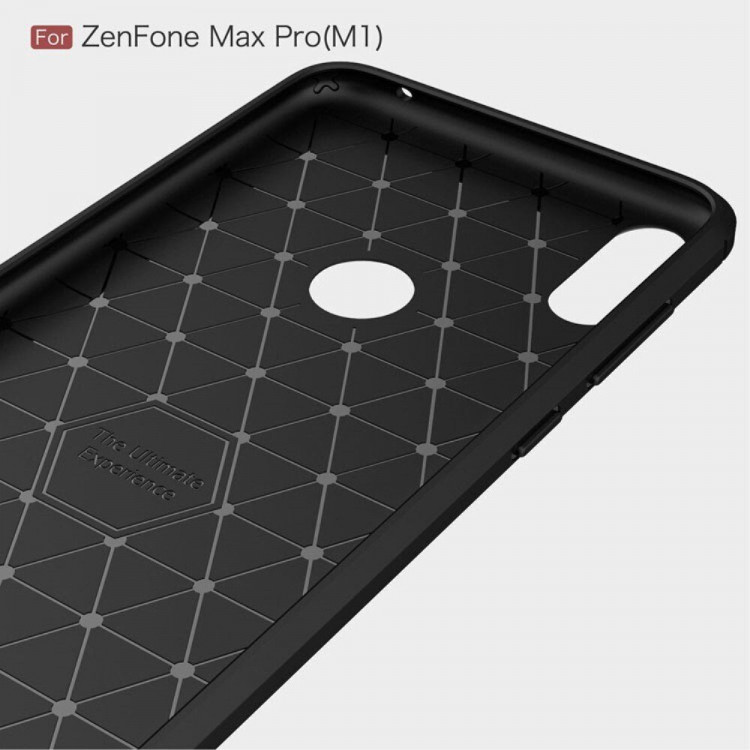 Чехол-накладка Carbon Fibre для Asus Zenfone Max Pro (M1) ZB601KL / ZB602KL (серый)
