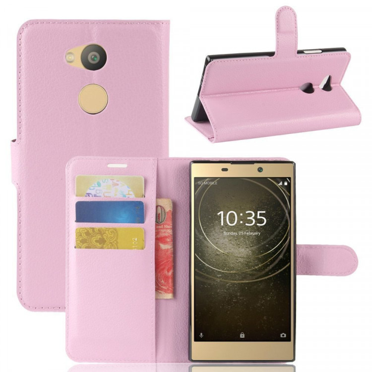 Чехол с визитницей для Sony Xperia L2 (розовый)