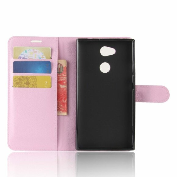 Чехол с визитницей для Sony Xperia L2 (розовый) Чехол с визитницей для Sony Xperia L2 (розовый)