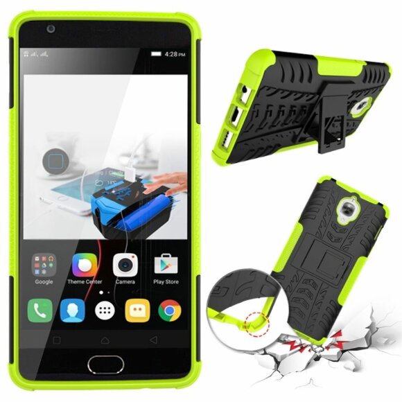 Чехол Hybrid Armor для OnePlus 3 / OnePlus 3T (черный + зеленый)