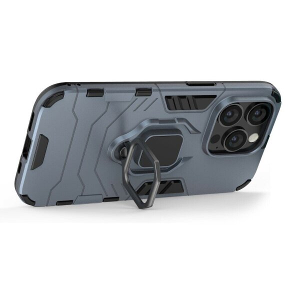 Чехол Armor Ring Holder для iPhone 14 Pro (темно-синий) Чехол Armor Ring Holder для iPhone 14 Pro (темно-синий)