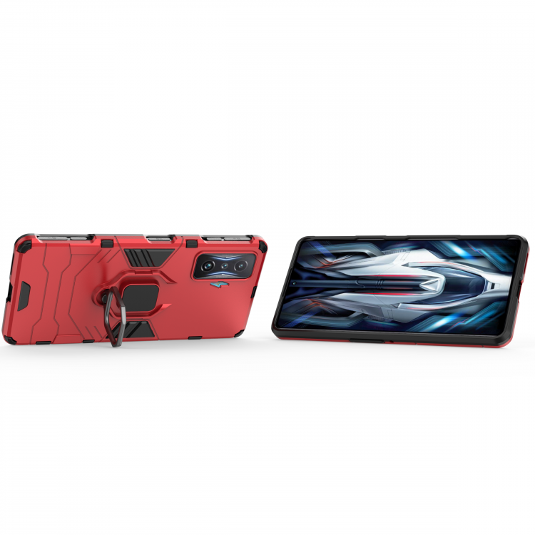 Чехол Armor Ring Holder для Xiaomi Poco F4 GT (красный)