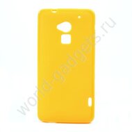 Мягкий пластиковый чехол HTC One MAX (желтый) Мягкий пластиковый чехол HTC One MAX (желтый)