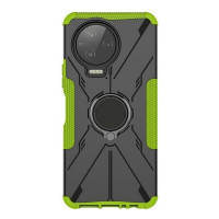 Чехол Armor Shockproof Ring Holder для Infinix NOTE 12 PRO (черный + зеленый)