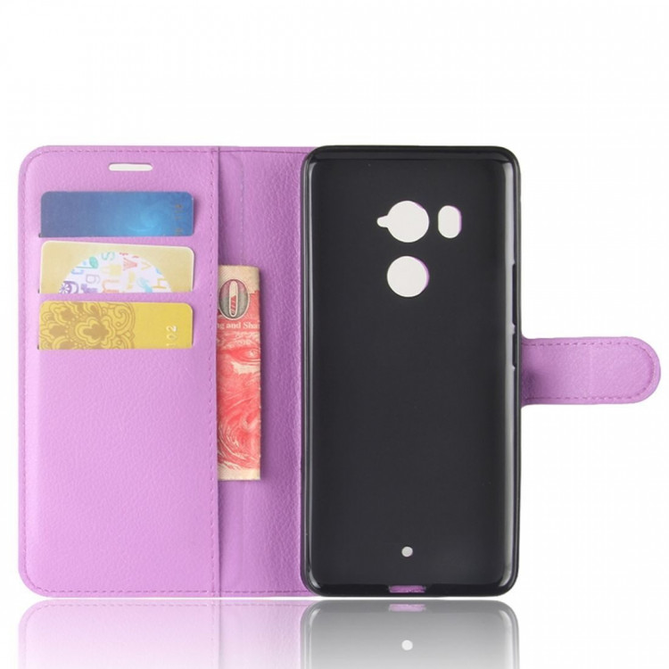 Чехол с визитницей для HTC U11+ (фиолетовый)